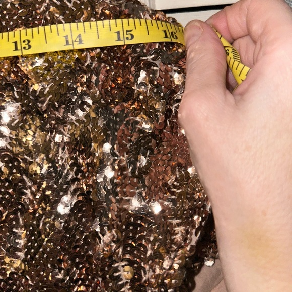 Anthropologie Maeve sequined midi dress (rose gold!) (XS) - Picture 11 of 12